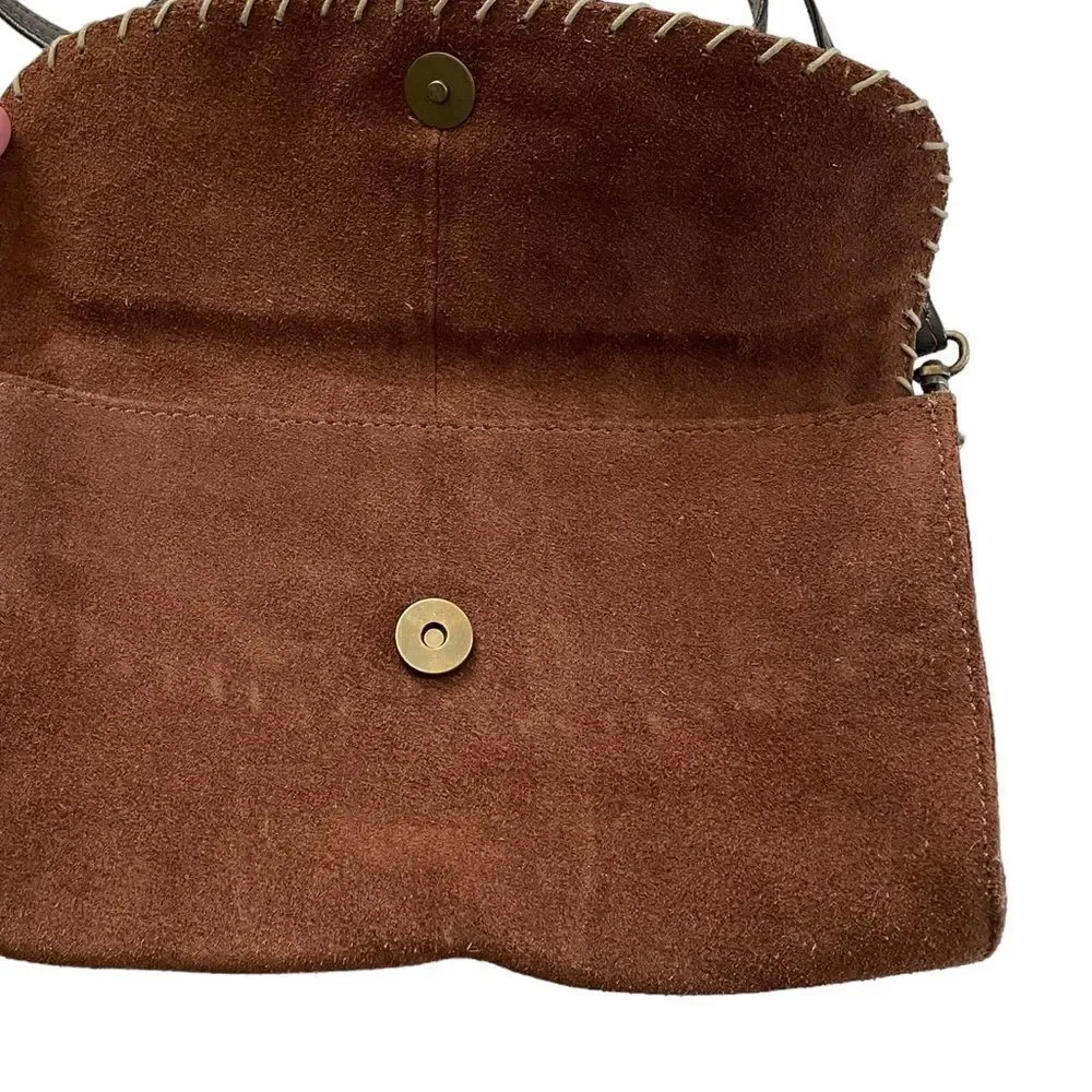 MISS ME Free Spirit Beaded Purse Brown / Multi
